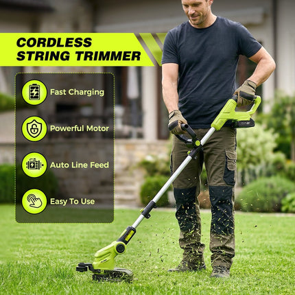 Cordless Weed Eater, Weed Wacker with Battery and Charger – image 4