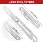 Utility Knife 6 in 1, Retractable Box Cutter with Safety Hammer, Multitool Carpet Knife with Snap Off Blades