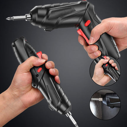 Electric Screwdriver with Bits, Mini Power Screwdriver with 90 Degree Folding Grip