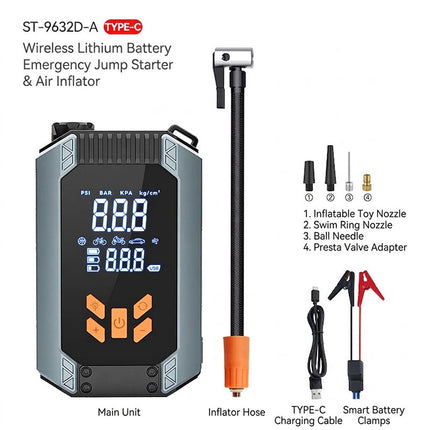 Tire Inflator Portable Air Compressor, Bike Pump
