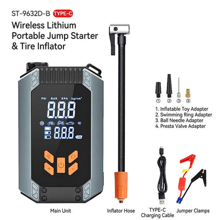 Tire Inflator Portable Air Compressor, Cordless Car Tire Pump with Digital Gauge – image 4