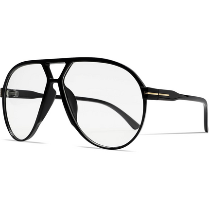 Oversized Aviator Sunglasses for Women and Men, Square Lens Aviators with UV400 Protection, Retro Vintage Sunglasses