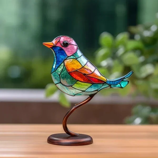Artistic Acrylic Birds | Colorful Home Decor Desktop Ornaments with Unique Design | Vibrant Accents for Cozy Atmosphere 0
