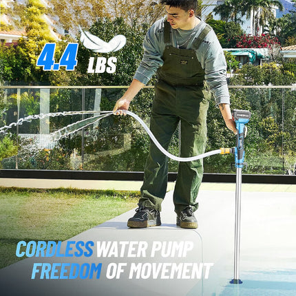 Water Pump Cordless and Rechargeable, Battery Powered Water Transfer Pump for Pool