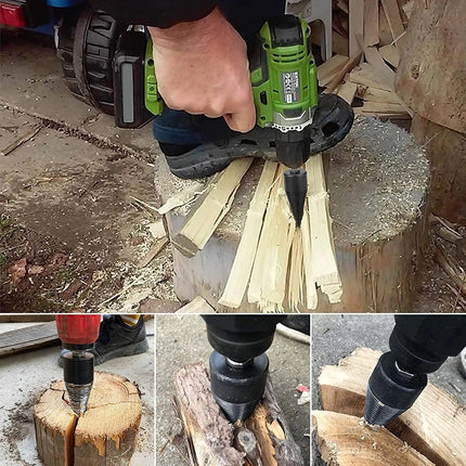 Log Splitter Drill Bit, Drill Bits for Wood Splitting with Hex Shank Adapter