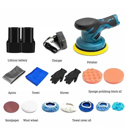 Car Buffer Polisher Cordless with 2 Batteries, Marble Polisher for Glass and Metal – image 9