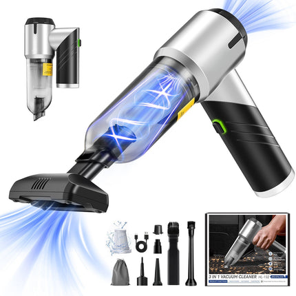 Cordless Vacuum Cleaner for Car 3 in 1, Handheld Car Vacuum with Blower and Air Pump, Mini Car Vacuum with HEPA Filter