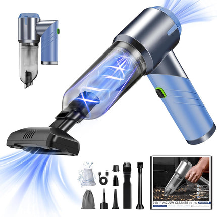 Cordless Vacuum Cleaner for Car 3 in 1, Handheld Car Vacuum with Blower and Air Pump