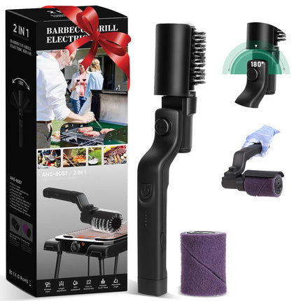 Electric Grill Brush with 3 Speeds, Grill Cleaning Brush with 2 Replacement Heads – image 4