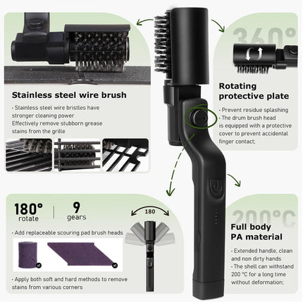 Grill Cleaning Brush with 2 Replacement Heads, Grilling Accessories – image 6