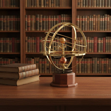 Solar System Model, Brass Orrery for Desk Decor – image 4