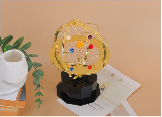 Celestial Craft | Orrery Model with 5 Revolving Planets | Elegant Brass Design for Cosmic Enthusiasts 1