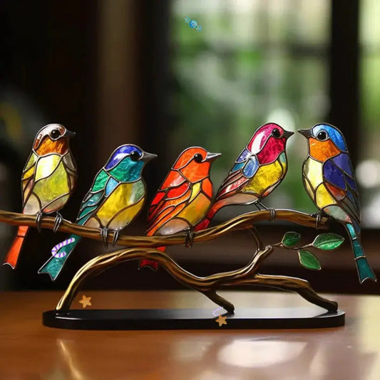 Colorful Window Decoration | Sunlight Reflecting Bird Art Piece | Vibrant Home Accent for Cheerful Ambiance 0