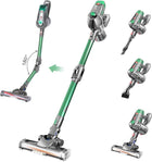 Cordless Vacuum Cleaner, 4 in 1 Cordless Stick Vacuum with Bendable Wand, HEPA Vacuum Cleaner with Dust Mite Brush