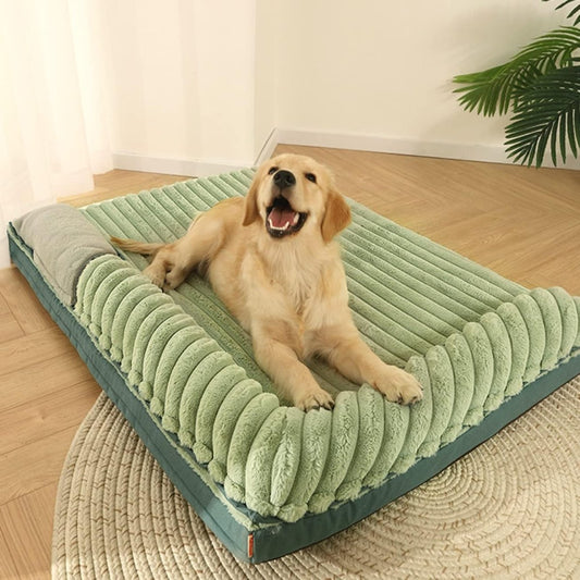 Double-Sided Dog Bed | Plush Padded Design with Removable Cover for Maximum Comfort 0