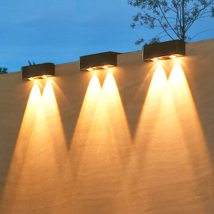 Solar Lights Outdoor Wall Mounted, Double LED Outdoor Wall Light