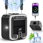 Portable Neck Fan with Solar Charging, Clip On Fan for Waist and Belt, Rechargeable Outdoor Fan with Mosquito Repellent