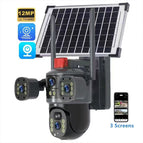 Three-Lens Camera-wifi-Solar Panel-64GB-Black