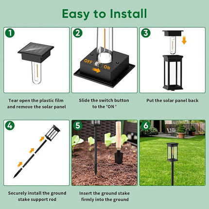 Solar Pathway Lights with Adjustable Height, Outdoor Solar Lights 8 Pack – image 4