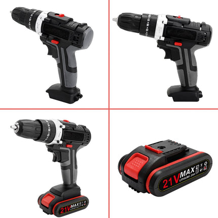 Cordless Impact Drills with 2 Batteries, Electric Screwdriver with Drill Bit Set – image 5