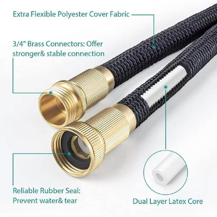 Expandable Garden Hose 100 ft, Lightweight Flexible Water Hose with Nozzle – image 7