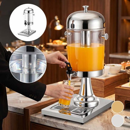 Party Drink Dispensers, Stainless Steel Beverage Dispenser with Ice Core and Drip Tray – image 11