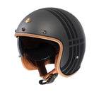 DOT Motorcycle Helmet, Retro Open Face Helmet with Visor and Brim, Lightweight Helmet for Daily Riding