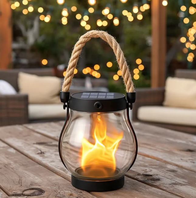 Fire Seed | Solar Lights Outdoor with Captivating Flame Illusion | Weather-Resistant Ambiance for Your Garden 0