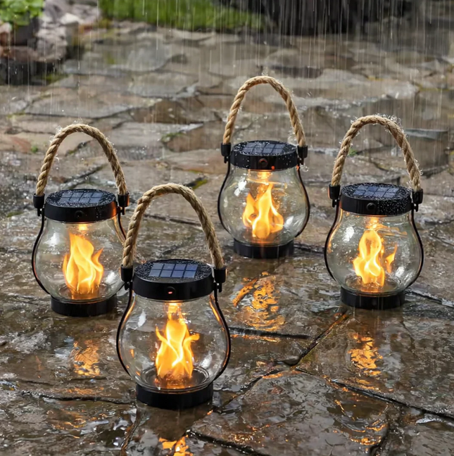 Fire Seed | Solar Lights Outdoor with Captivating Flame Illusion | Weather-Resistant Ambiance for Your Garden 1