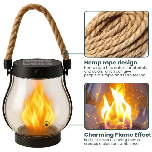Fire Seed | Solar Lights Outdoor with Captivating Flame Illusion | Weather-Resistant Ambiance for Your Garden 3