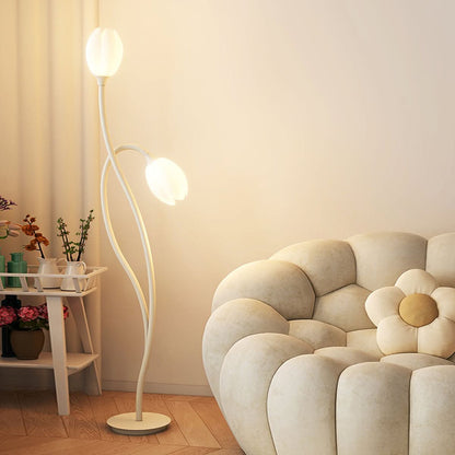 FloraGlow | Stylish Modern Flower Floor Lamp for Living Room Illumination 0