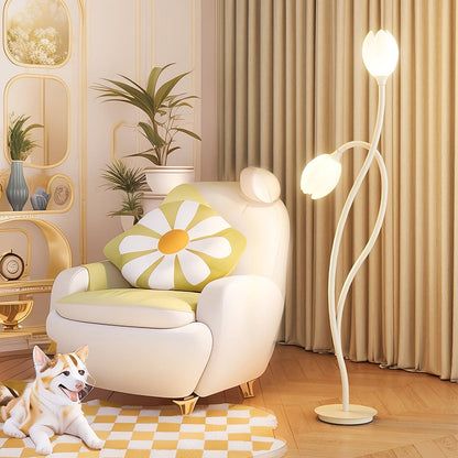 FloraGlow | Stylish Modern Flower Floor Lamp for Living Room Illumination 1