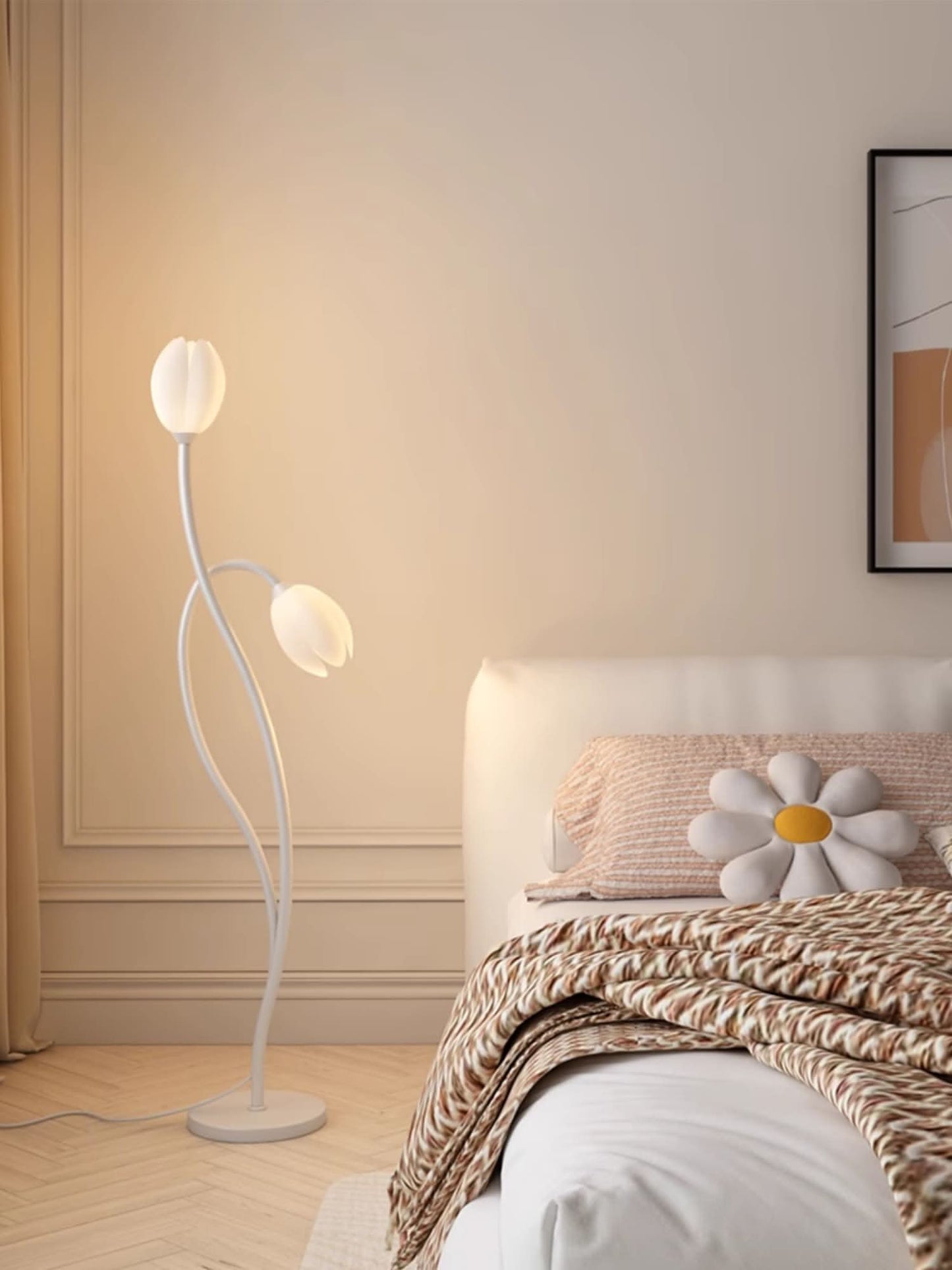 FloraGlow | Stylish Modern Flower Floor Lamp for Living Room Illumination 8