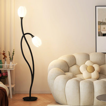 FloraGlow | Stylish Modern Flower Floor Lamp for Living Room Illumination 9