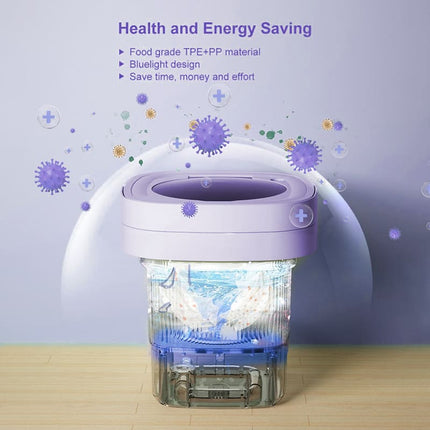 Portable Washing Machine with UV Sterilization, Foldable Mini Washing Machine for Baby Clothes – image 7