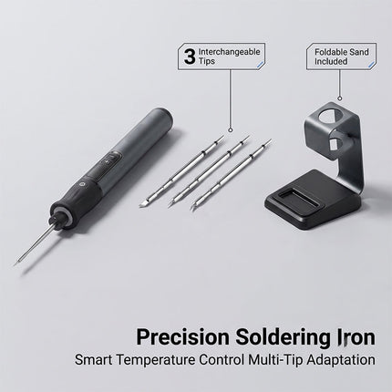 Cordless Soldering Iron with Tips, Digital Soldering Iron Kit with LED Display