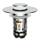 Pop Up Sink Stopper with Strainer, Stainless Steel Sink Strainer Basket – image 9