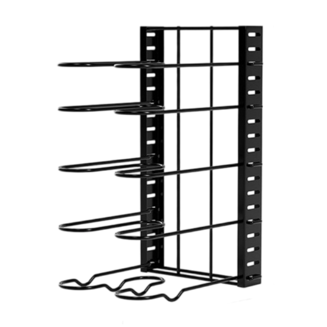 Kitchen Cabinet Organizer for Pots and Pans, Adjustable Pot and Pan Organizer with Sliding Dividers, Pan Lid Organizer_01