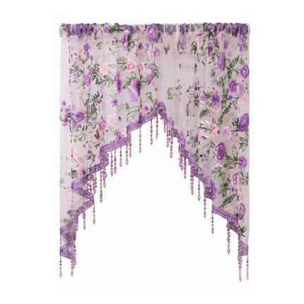 Sheer Curtains for Bedroom, Floral Lace Window Curtain 2 Panels – image 4