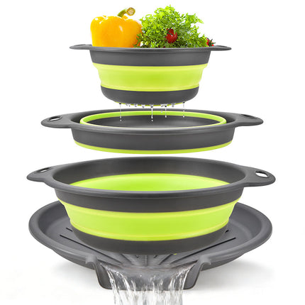 Collapsible Kitchen Strainer Set of 3, Pot Strainer
