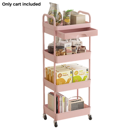 Rolling Utility Cart with Wheels, Rolling Drawer Cart for Storage