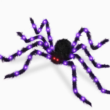 Halloween Lights Outdoor Spider Web, Halloween Outdoor Decor with Giant Spider Web Decoration
