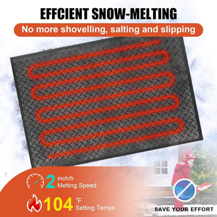 Heated Driveway Mat for Snow Melting, Anti Slip Snow Melting Pad – image 5