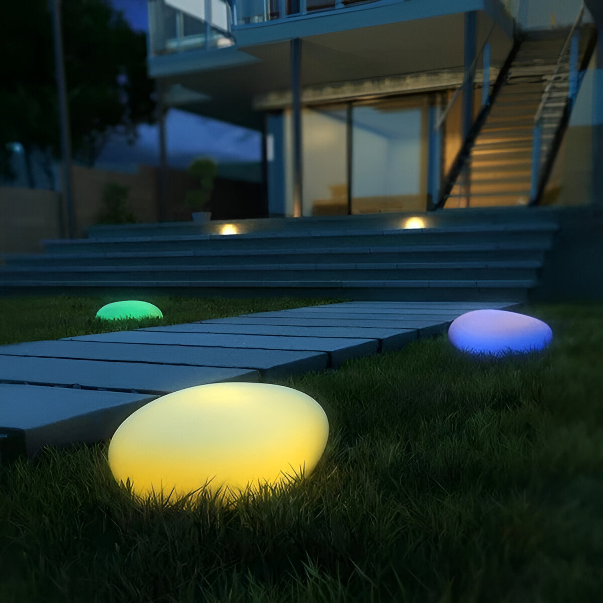 LuminaraStone | Elegant Color-Changing Outdoor LED Garden Light 3