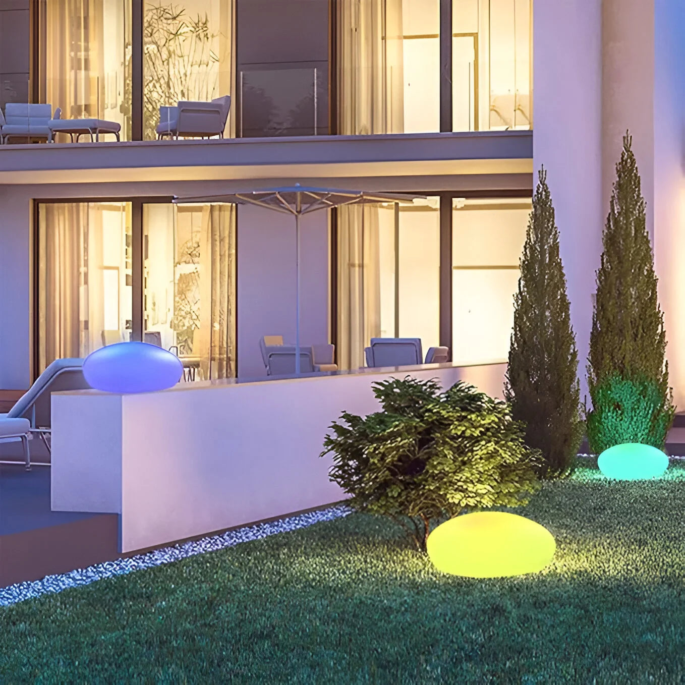 LuminaraStone | Elegant Color-Changing Outdoor LED Garden Light 4