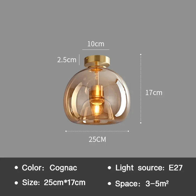 Luminara | Chic Modern Glass Flush Mount Ceiling Light Fixture 0