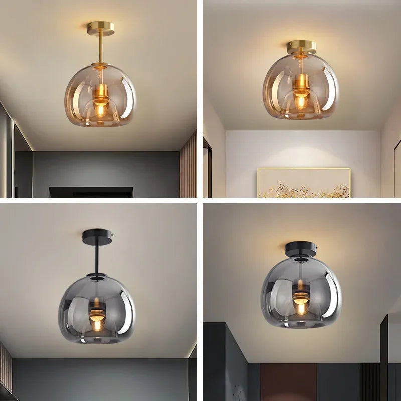 Luminara | Chic Modern Glass Flush Mount Ceiling Light Fixture 1