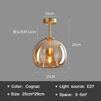 Luminara | Chic Modern Glass Flush Mount Ceiling Light Fixture 6