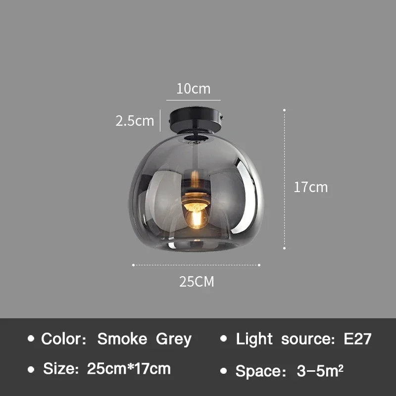 Luminara | Chic Modern Glass Flush Mount Ceiling Light Fixture 7