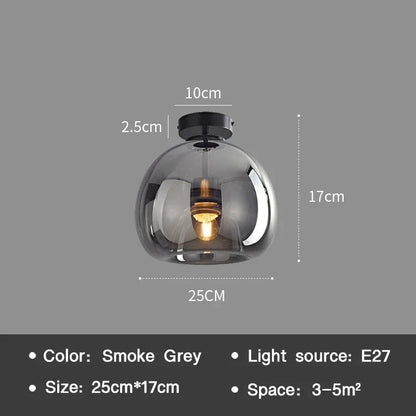 Luminara | Chic Modern Glass Flush Mount Ceiling Light Fixture 7